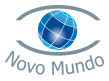 Logo Novomundo - Die Weltkugel im Blick, ein Auge mit der Weltkugels als Pupille