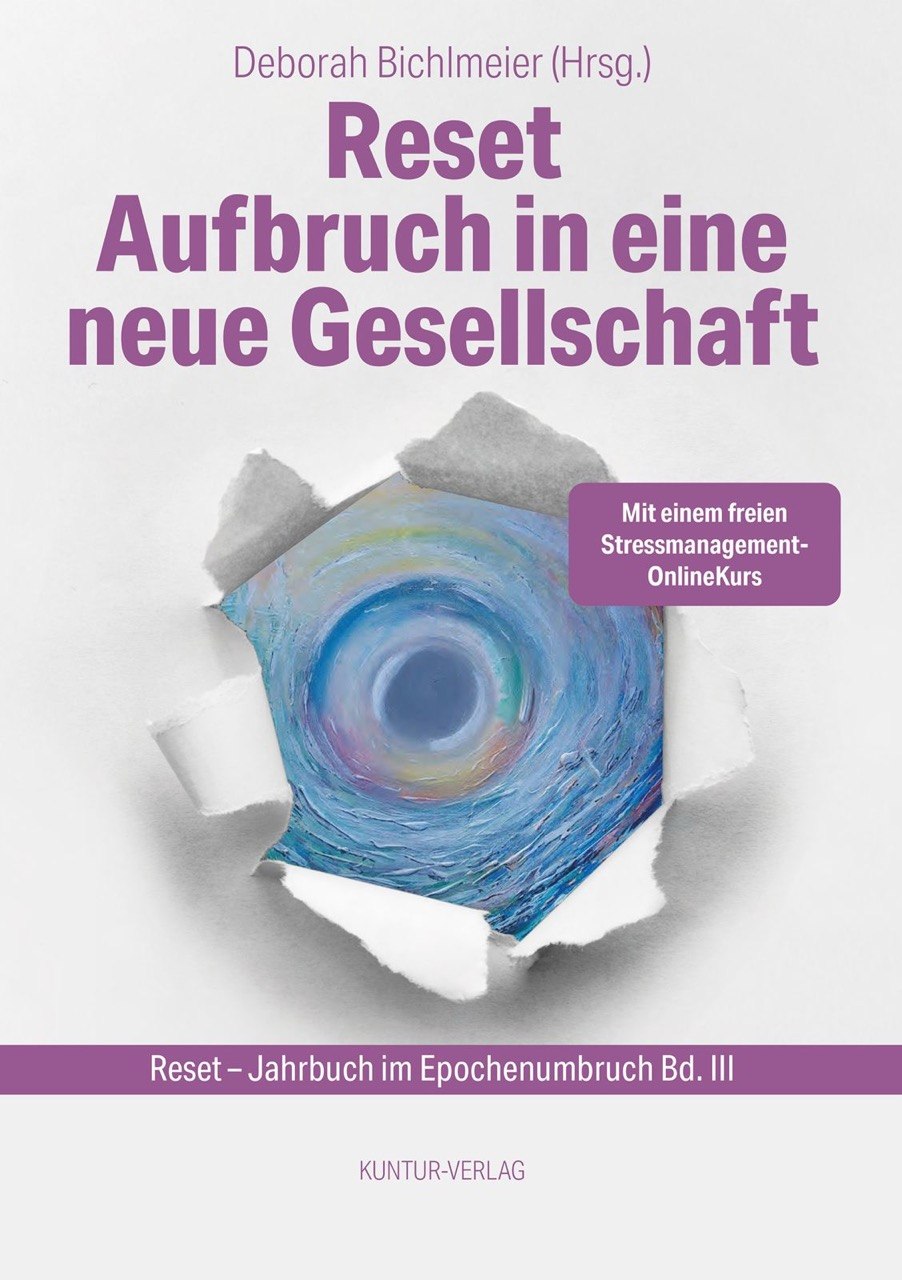 Martina Grill Mitautorin von dem Jahrbuch RESET III - Aufbruch in eine neue Gesellschaft Abbildung Buchtitel